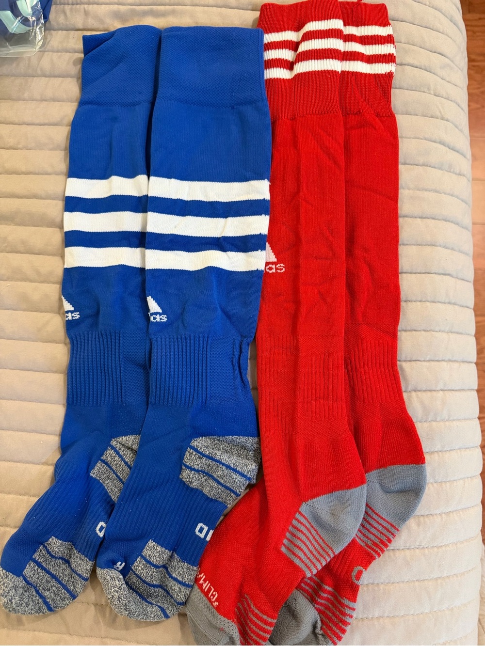 Athletic soccer Socks Pack - Blue & Red Striped